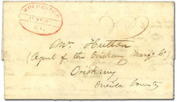 sample stampless cover from 1829
